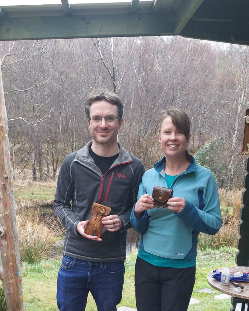Course students with their finished pieces