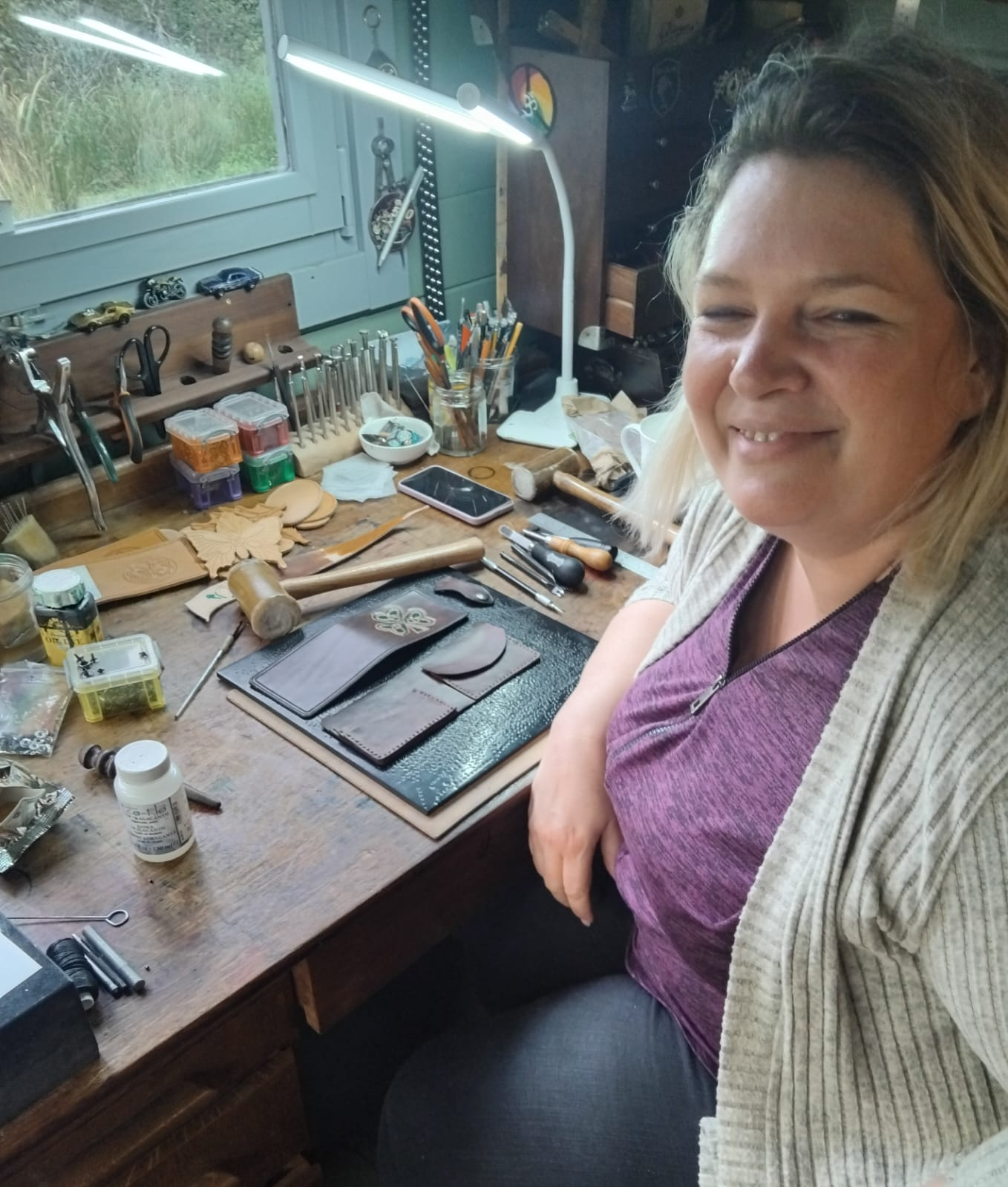 Course student at the workbench