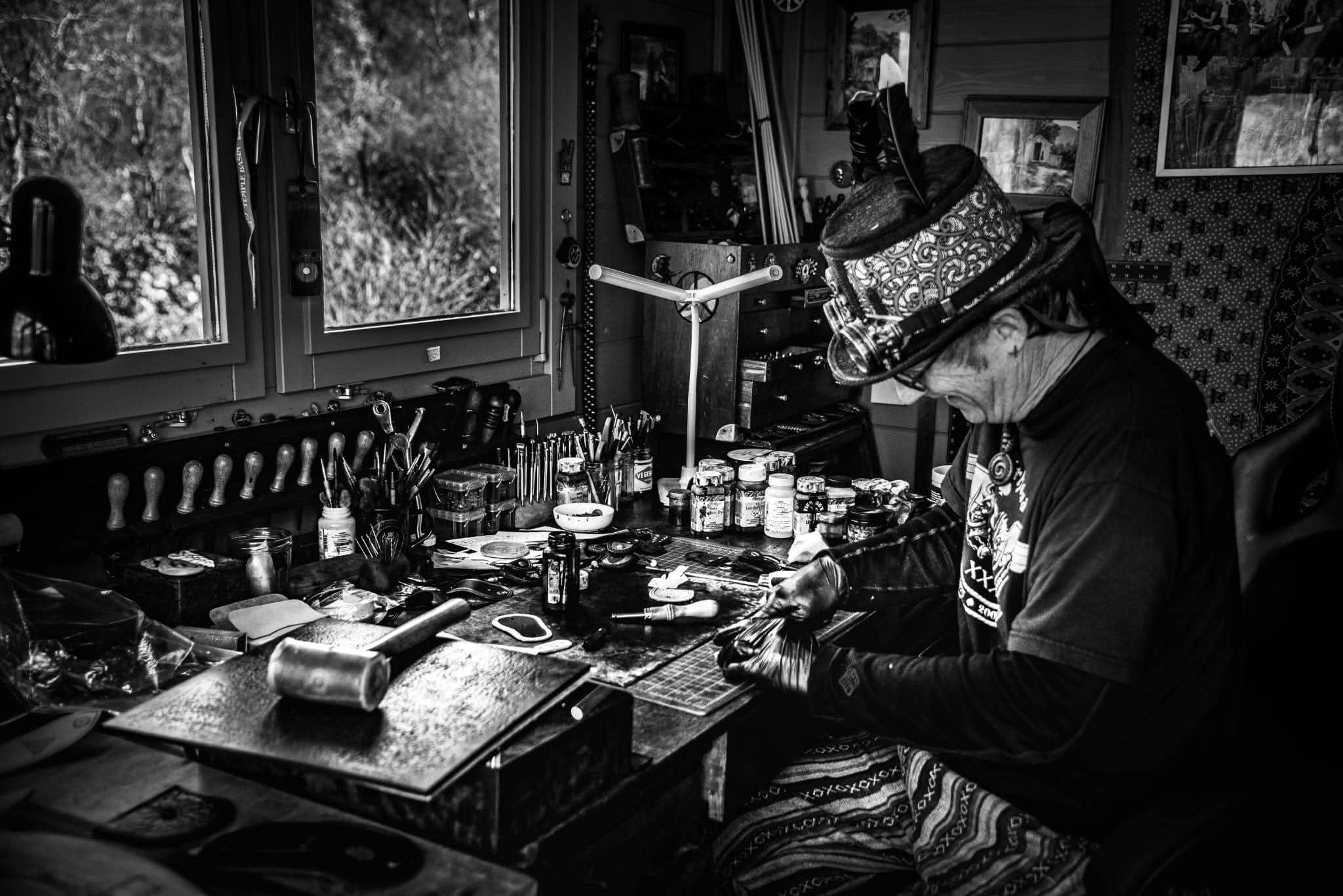 Steve Ross, Master Craftsman at work in his Highland studio